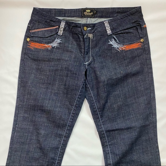 HOST PICK Akademiks Jeans Embroidered and Jewelled Size 36 - Picture 5 of 9